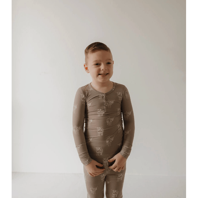 Forever French Bamboo Two Piece Pajama Set- Highland Toddler Clothing Forever French Baby