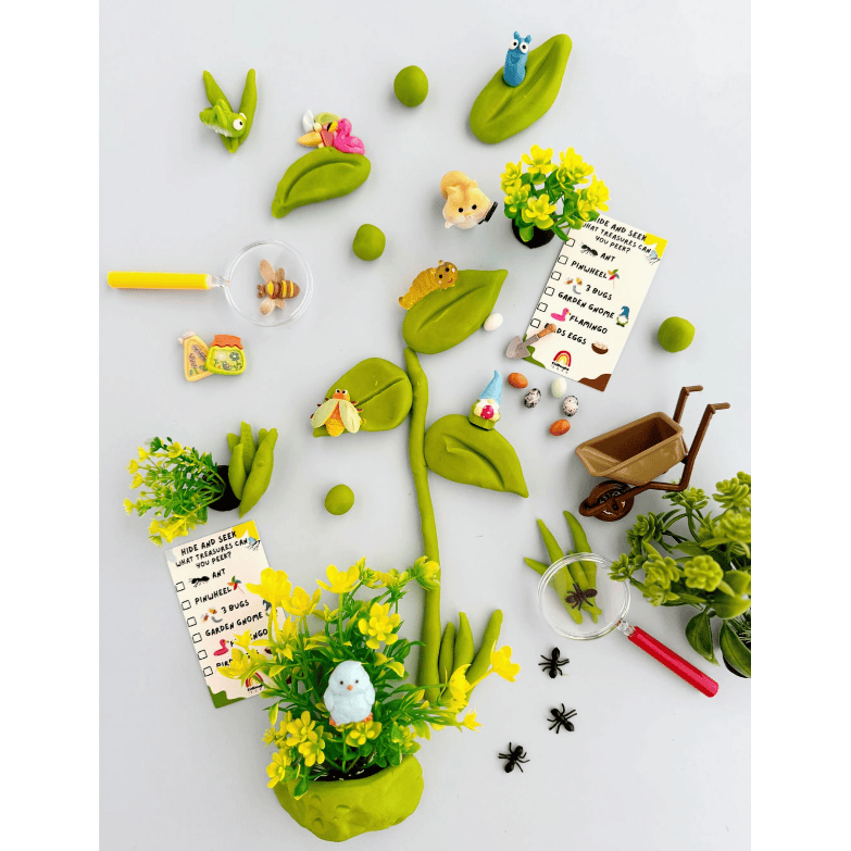 Earth Grown KidDough Backyard Bug Seek 'n Find Kiddough Play Kit Clay/Dough EGKD