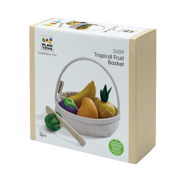 Plan Toys Tropical Fruit Basket Toddler And Pretend Play Plan Toys