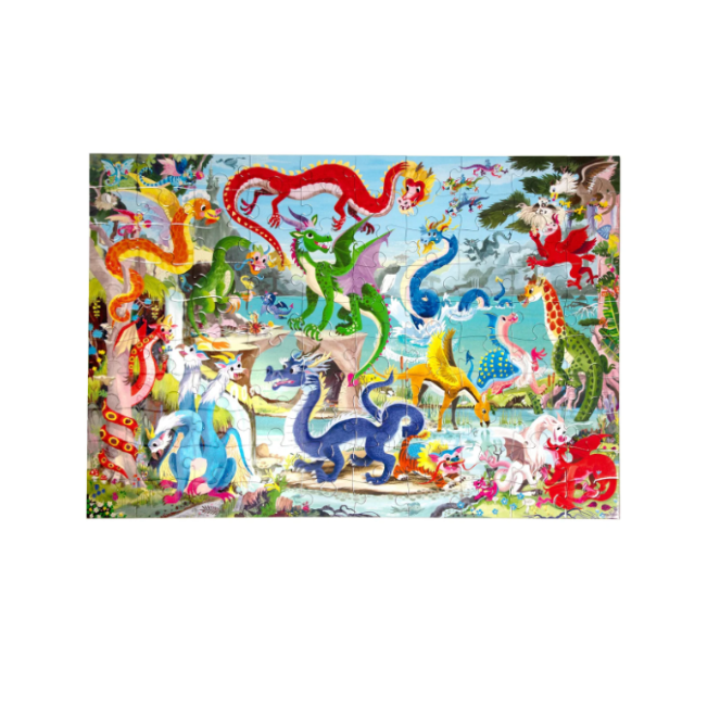 eeboo Love of Dragons 100 Piece Puzzle Puzzles & Mazes eeBoo