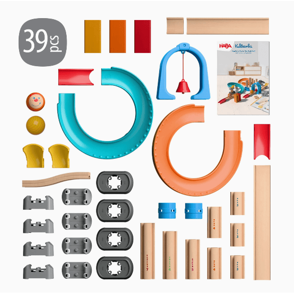 Haba Kullerbu Colorful Curves - Build &amp; Grow Ball Track Set car track Haba