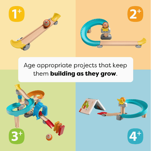 Haba Kullerbu Colorful Curves - Build &amp; Grow Ball Track Set car track Haba