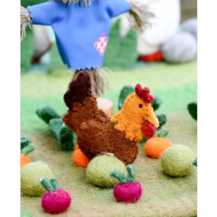 Tara Treasures Felt Chicken Farm Animal Toy Felt Toy Tara Treasures