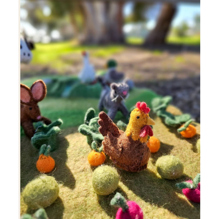 Tara Treasures Felt Chicken Farm Animal Toy Felt Toy Tara Treasures