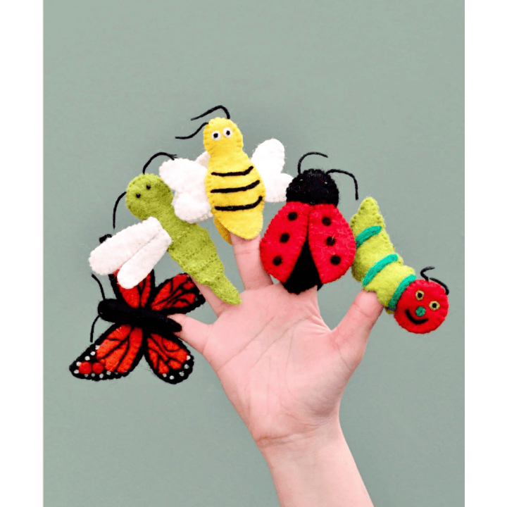 Tara Treasures Insects and Bugs - Finger Puppet Set