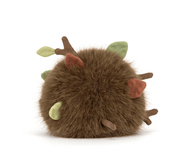 Plush toy with antlers on a white background