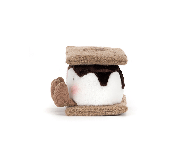 Small plush toy resembling a s&