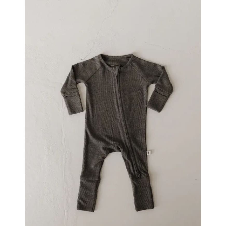 Forever French Bamboo Zip Pajamas - Shadow Romper Forever French Baby