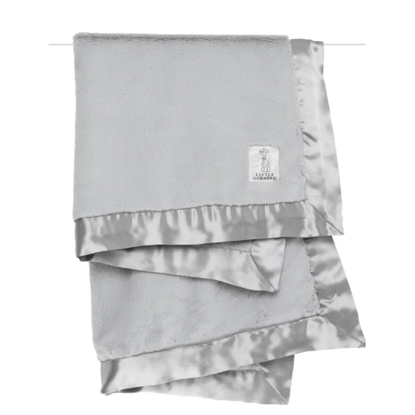 Little Giraffe - Luxe Baby Blanket 2025 Swaddles &amp; Blankets Little Giraffe Silver