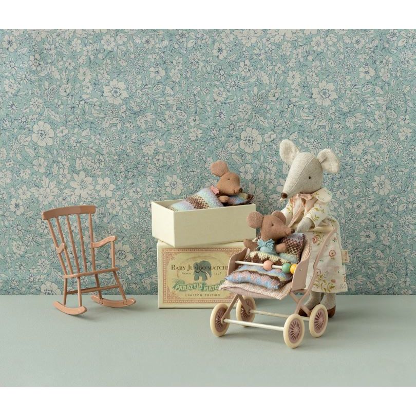 Maileg Sleepy Wakey Baby Mouse In Matchbox 2024- Rose Mice Maileg
