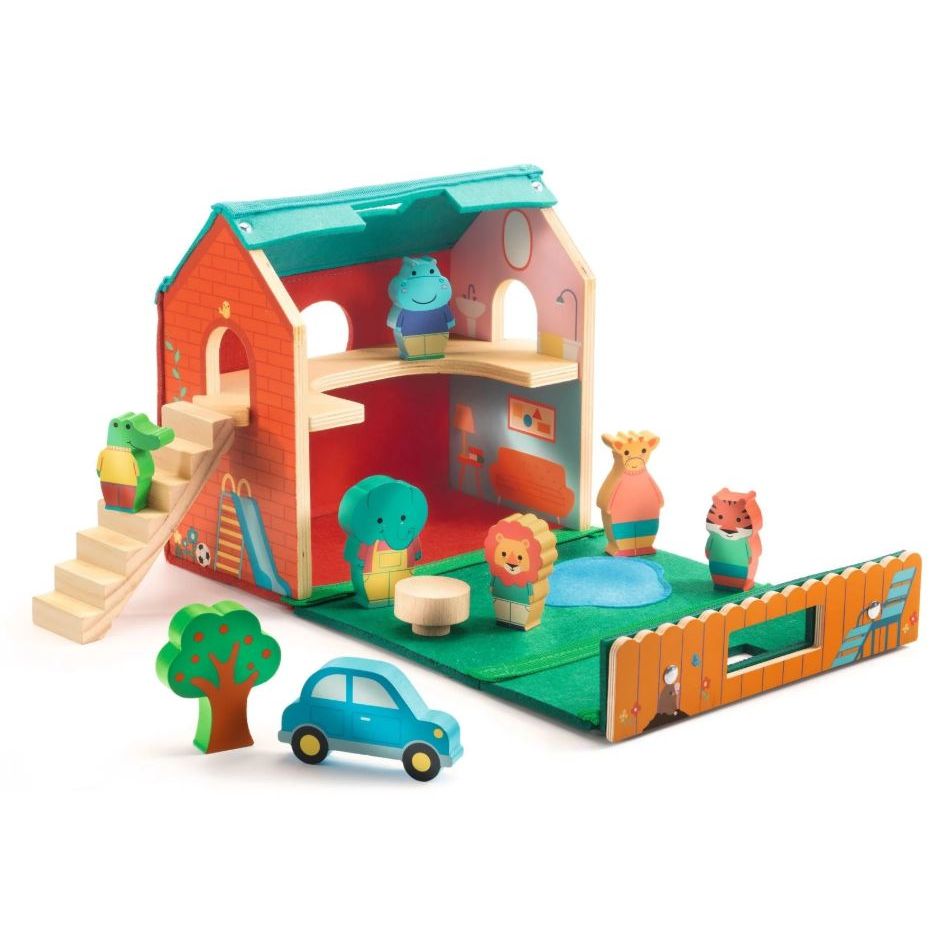 Djeco SoftiHouse Wooden House Set Magnet Toys Djeco