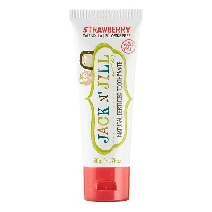 Jack N' Jill Natural Tooth Buddy Pack- Strawberry + Kids Toothbrush Natural Toiletries Jack N' Jill