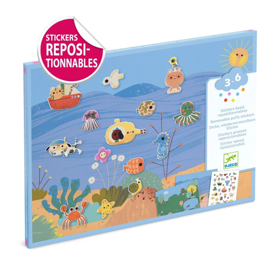 Djeco Summertime Repositionable Stickers