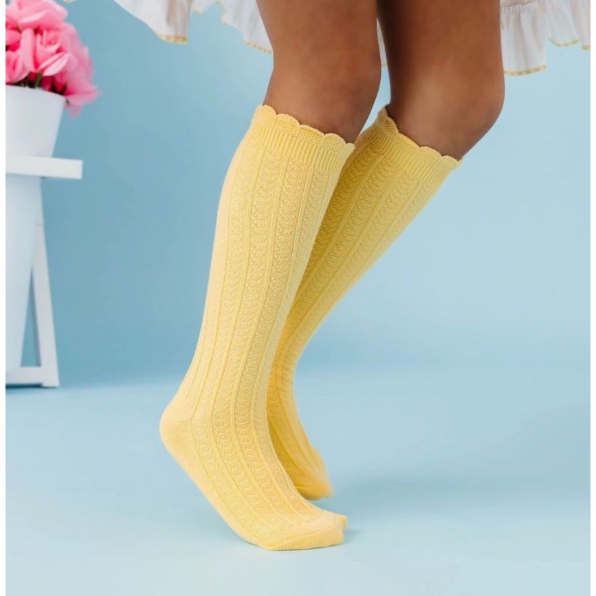 Little Stocking Co.- Sunshine Frill Knee High Socks kids socks Little Stocking Co.