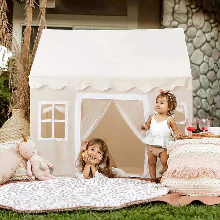 Tiny Land® Playhouse Tent – Natural Cream Indoor Tent for Kids Play Tents & Tunnels Tiny Land