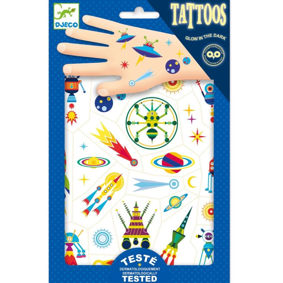 Djeco Space Oddity Temporary Tattoos Art & Craft Djeco