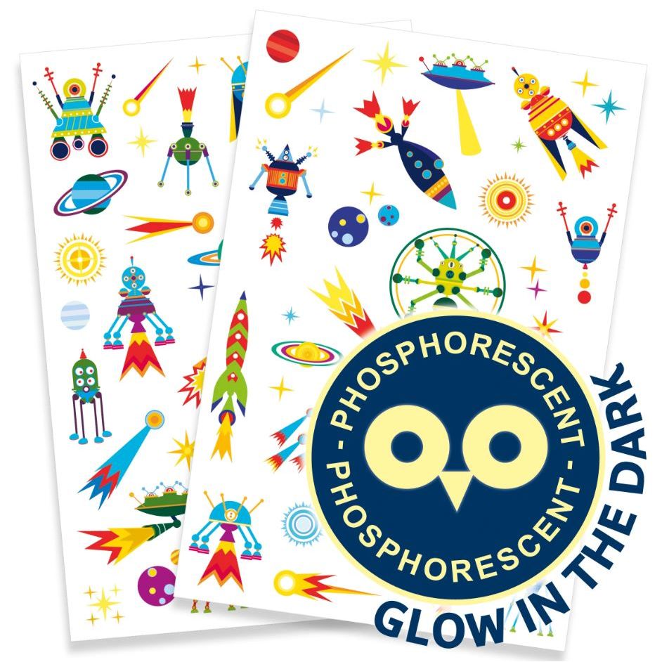 Djeco Space Oddity Temporary Tattoos Art & Craft Djeco