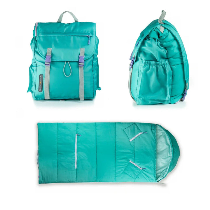 Mimish Big Kids Sleep N' Pack - Teacup Teal Swaddles & Blankets Mimish
