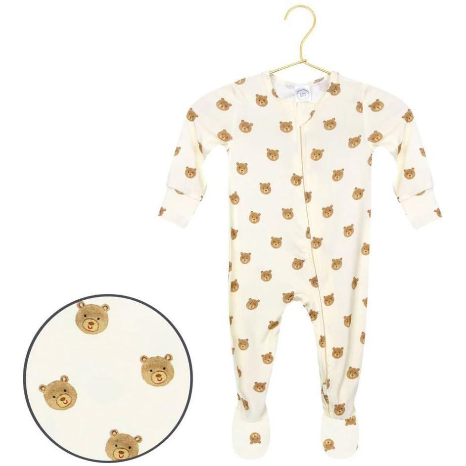 Lou Lou & Company Zippered Footie -Teddy Footie Lou Lou & Company