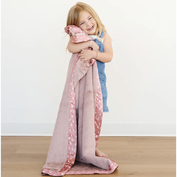 Saranoni Satin Border Receiving Blankets Swaddles & Blankets Saranoni Tulip