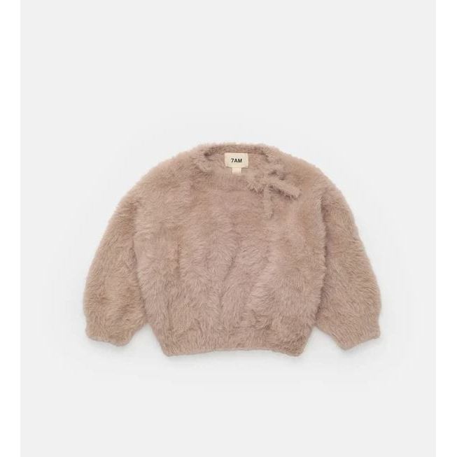 7AM Boxy Bow Sweater Furry - Tuscan Sweater 7AM