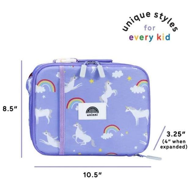 Uninni Ellis Lunch Bag - Rainbow Unicorn Lunch Bag Uninni