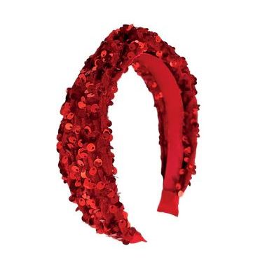 Rockahula Sequin Velvet Headband - Red