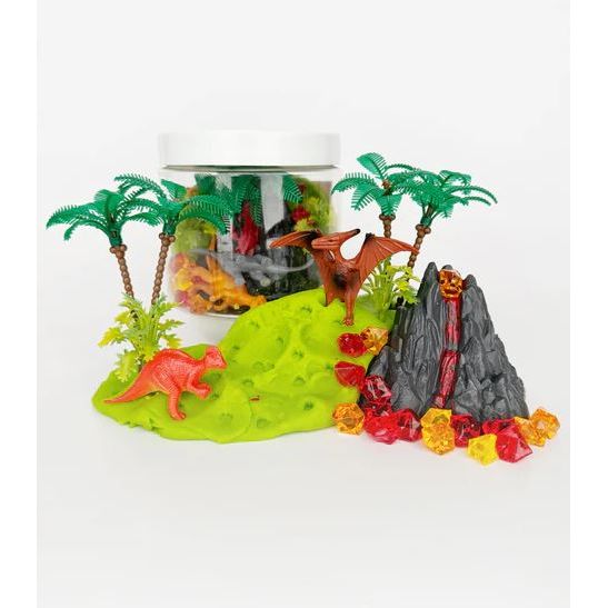 Earth Grown KidDough Dinosaur Volcano Dough-To-Go Clay/Dough EGKD