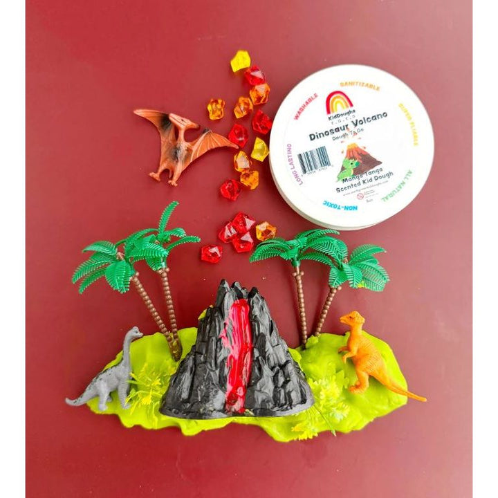 Earth Grown KidDough Dinosaur Volcano Dough-To-Go Clay/Dough EGKD