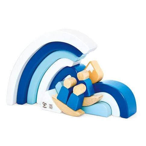 Hape - The Met - Hape Hokusai Great Wave Building Block Set Building Sets Hape