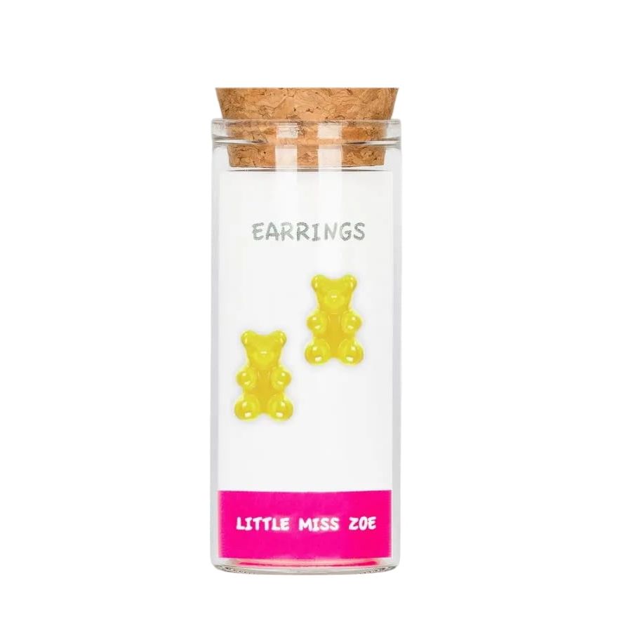 Little Miss Zoe Kids Sterling Silver Earrings- Yellow Gummy Bear Apparel Accessories Little Miss Zoe