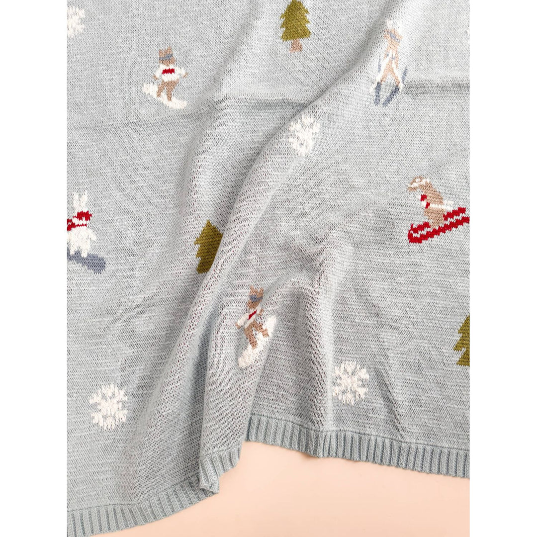 Blanket Ski Cotton Baby Snowboard Winter Organic Gift Baby Blanket The Blueberry Hill