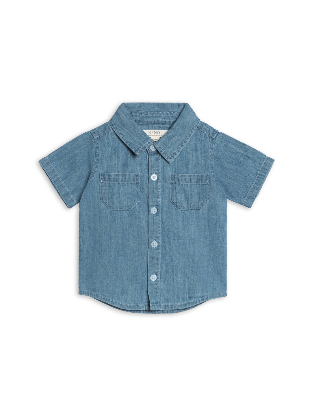 Colored Organics Graham Chambray Collared Button Down Shirt