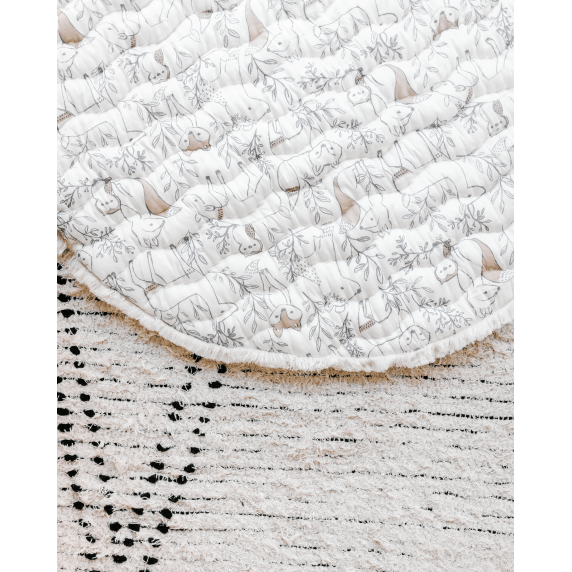 Crane Baby Ezra Quilted Playmat (Woodland) Baby Toys & Play Mats Crane Baby