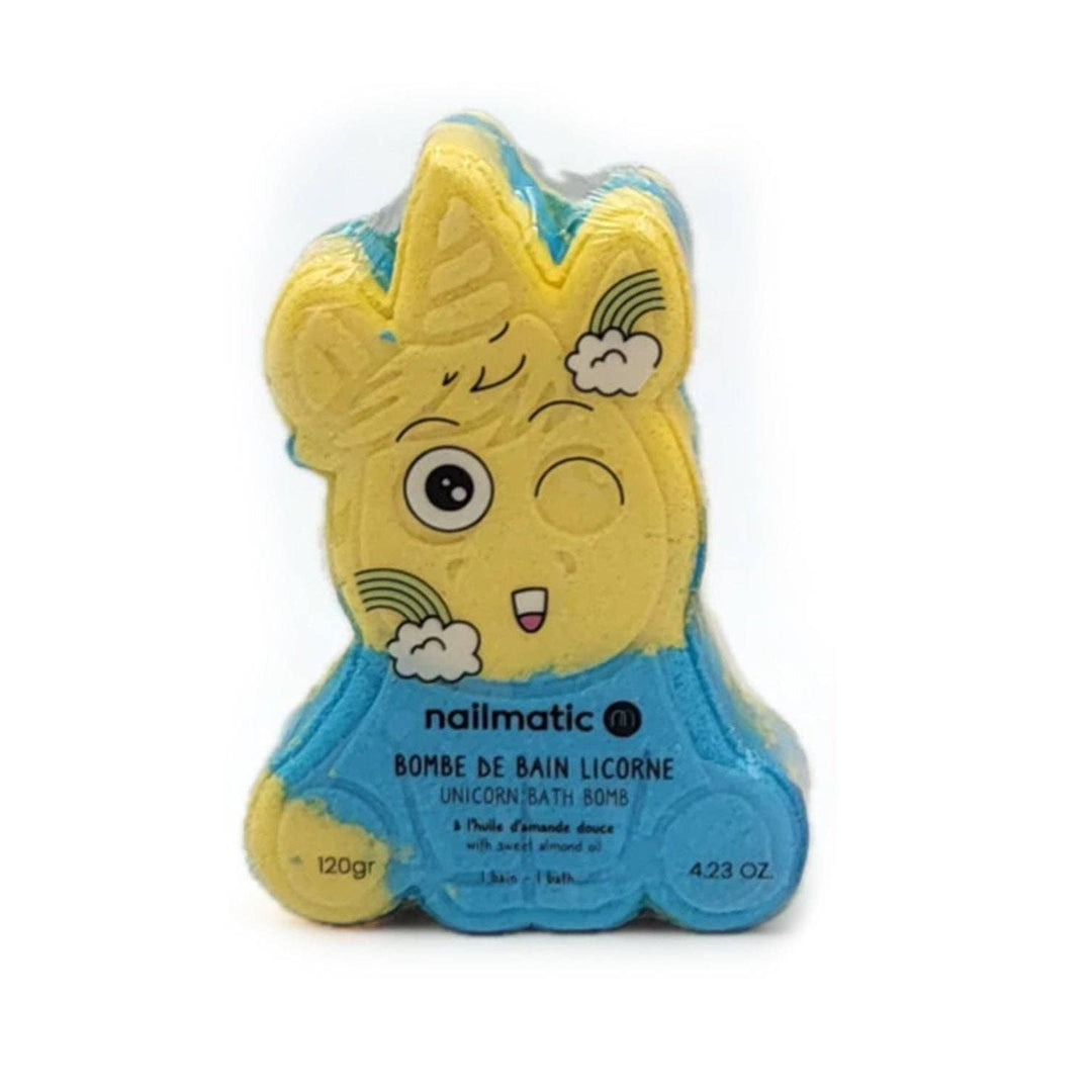 Nailmatic Bath Bomb for Kids UNICORN Blue/Yellow Bath Time Nailmatic Kids