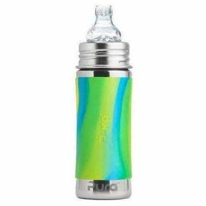 Pura Insulated Sippy Cup w/ Sleeve Bottles &amp; Sippies Pura Stainless Aqua Swirl