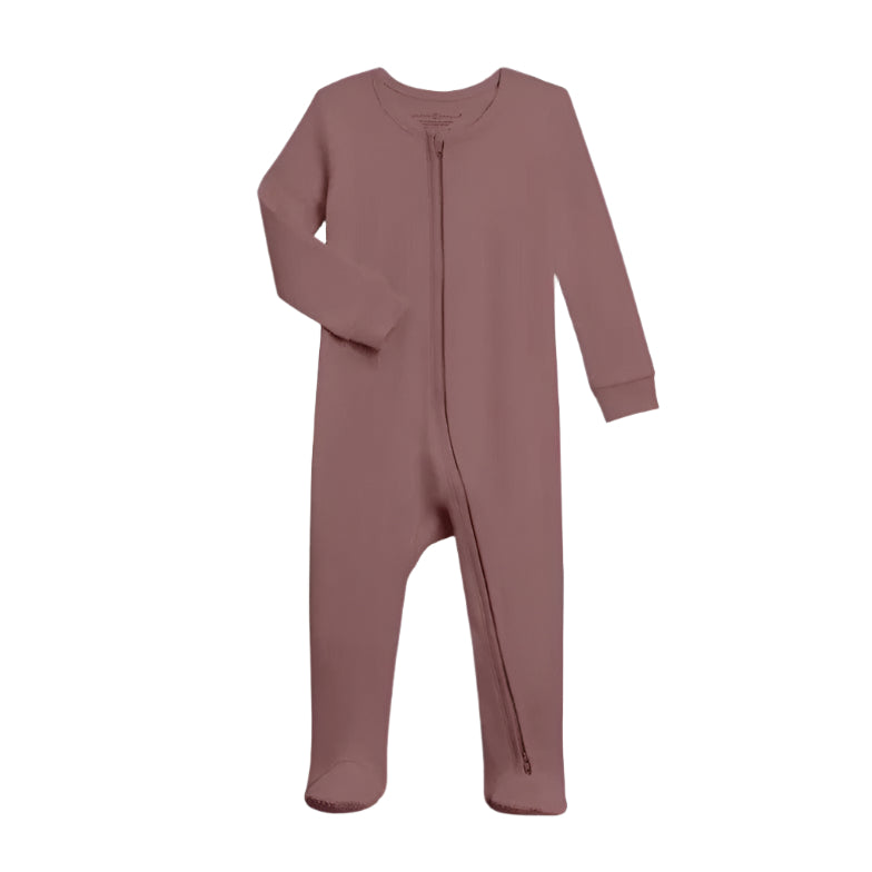 Colored Organics Peyton Zipper Sleeper Aster Footie Colored Organics   