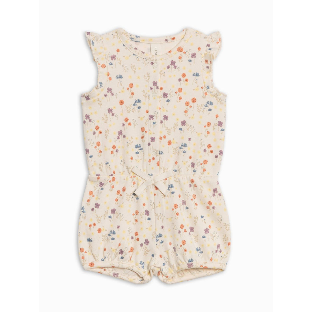 Colored Organics Amelia Romper - Margot Floral / Barn + Sea Romper Colored Organics 3-6M