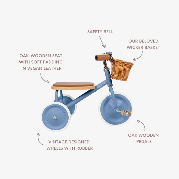 Banwood Tricycle Vintage - Blue Tricycle Banwood