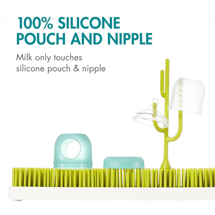 Boon Nursh Silicone Pouch Bottle 4oz 3Pk - Blue Bottles &amp; Sippies Boon