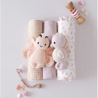 Cuddle + Kind Baby Butterfly - Petal Pink Baby Animal Collection Cuddle + Kind