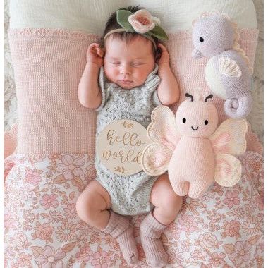 Cuddle + Kind Baby Butterfly - Petal Pink Baby Animal Collection Cuddle + Kind