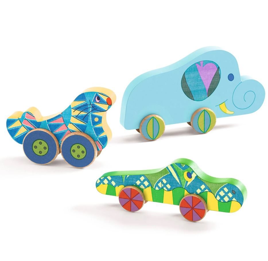 Djeco Puzz &amp; Roll Bariolo Wooden Puzzle