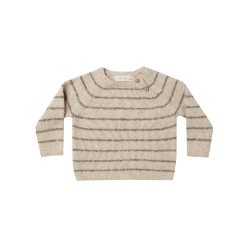 Quincy Mae Ace Knit Sweater - Basil Stripe Layette Quincy Mae   