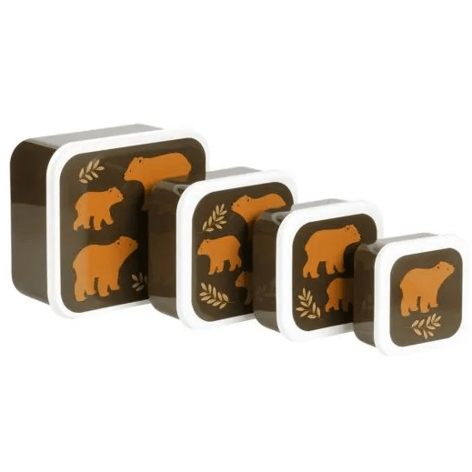 A Little Lovely- Lunch & snack box set - Bears  A Little Lovely Company   