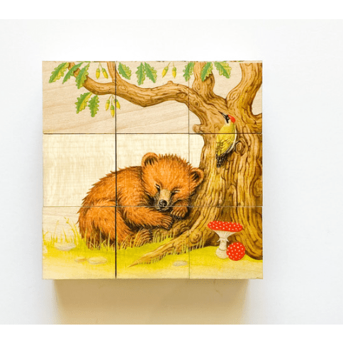 Atelier Fischer 9 Cube Puzzle Bears Wooden Toys Atelier Fischer Switzerland   