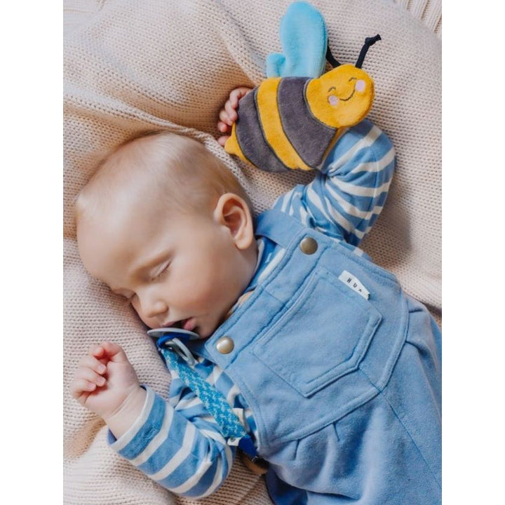 Tikiri Scrunchies- Bee with Crinkle Pacifiers and Teething Tikiri   