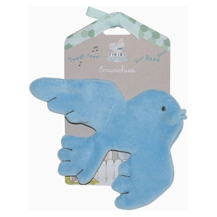 Tikiri Scrunchies- Bird with Crinkle Pacifiers and Teething Tikiri   