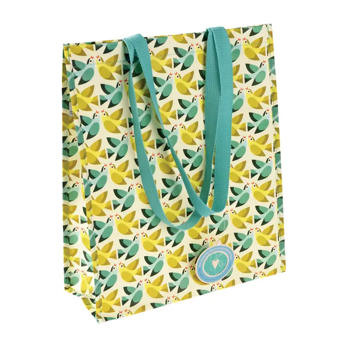 Reusable Gift bag, tissue & ribbon Gift Wrap The Natural Baby Company Recycled shopping bag - Love Birds  