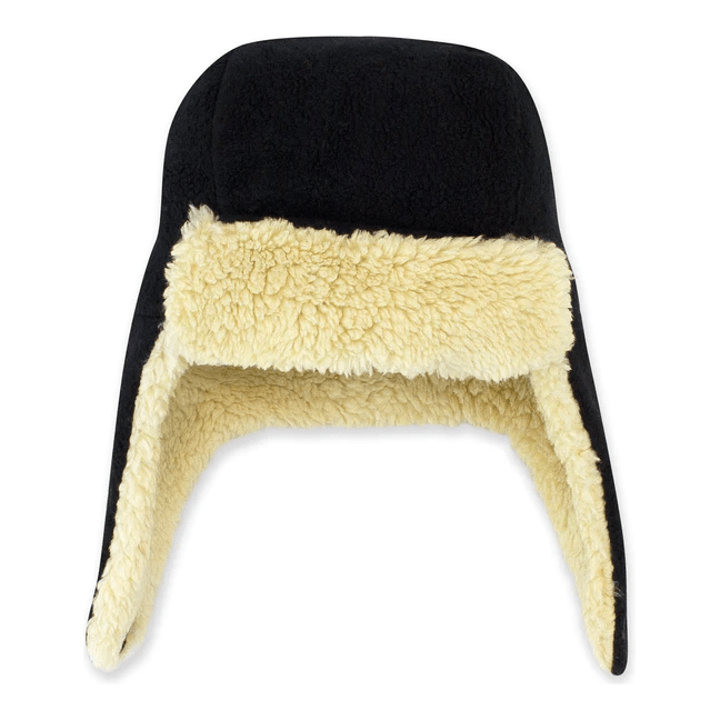 Zutano Furry Fleece Trapper Hat- Black Snow Hat Zutano   